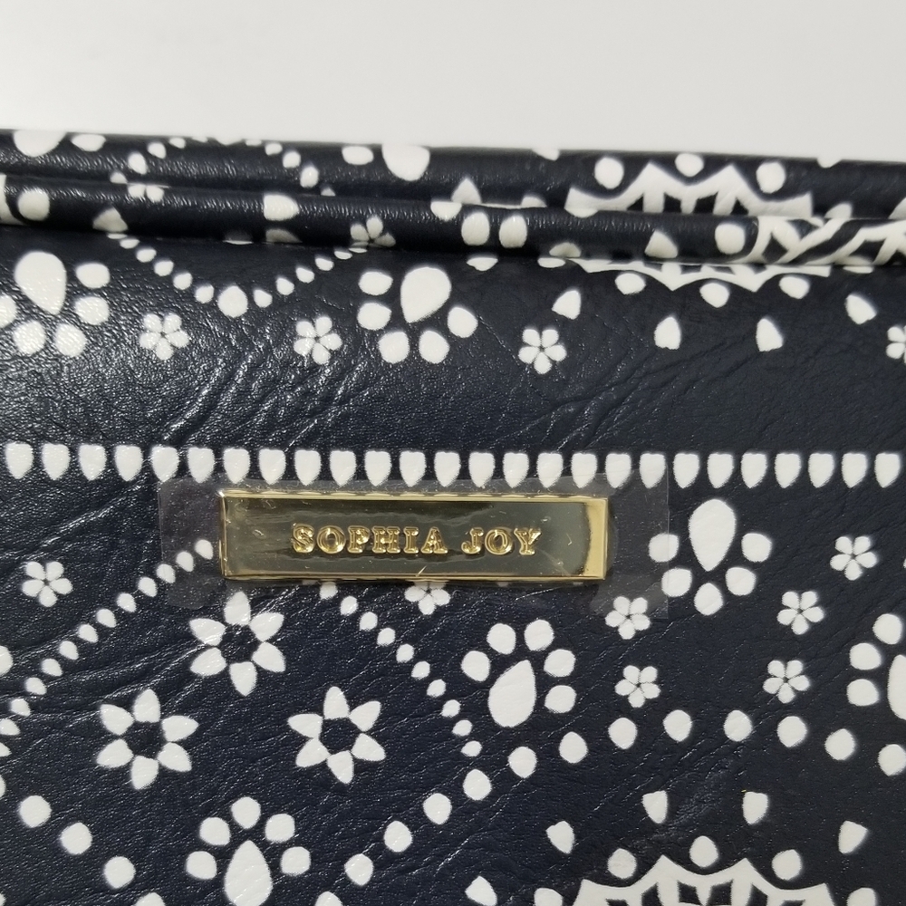 Sophia Joy Blue Paisley Double Sided Zip Top Travel Makeup Accessory Case NWT - Picture 4 of 11